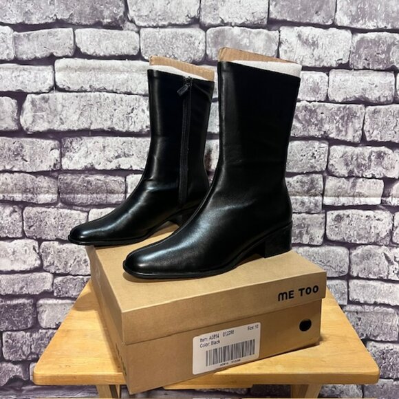 Me Too NWT Black Anti Slip Boots Size 10 - Picture 1 of 7